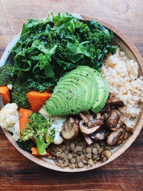 Buddha Bowls With Chile Peanut Sauce