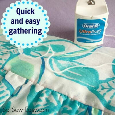 Quick & Easy Gathering With Dental Floss
