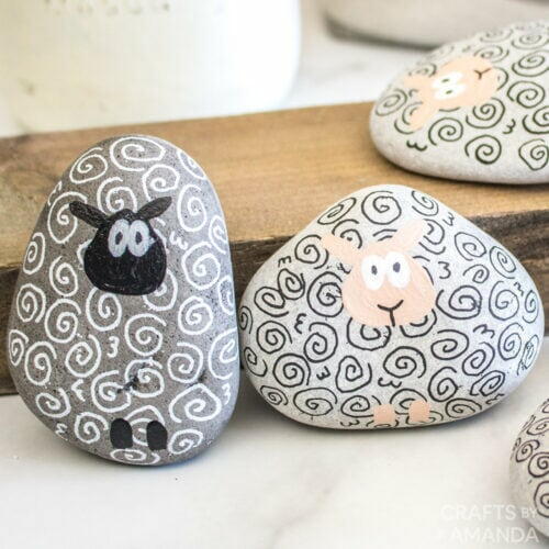 Sheep Painted Rocks