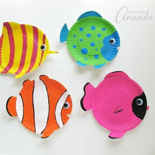 Paper Plate Tropical Fish Craft
