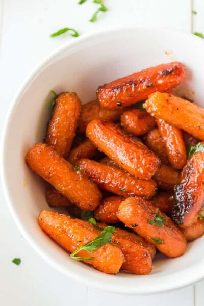 Roasted Baby Carrots With Honey