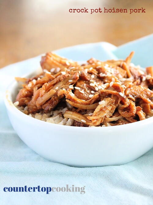 Slow Cooker Hoisen Pork 