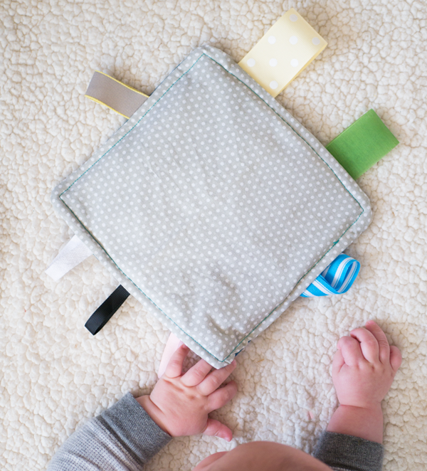 A Soft, Crinkly Tag Toy for Baby