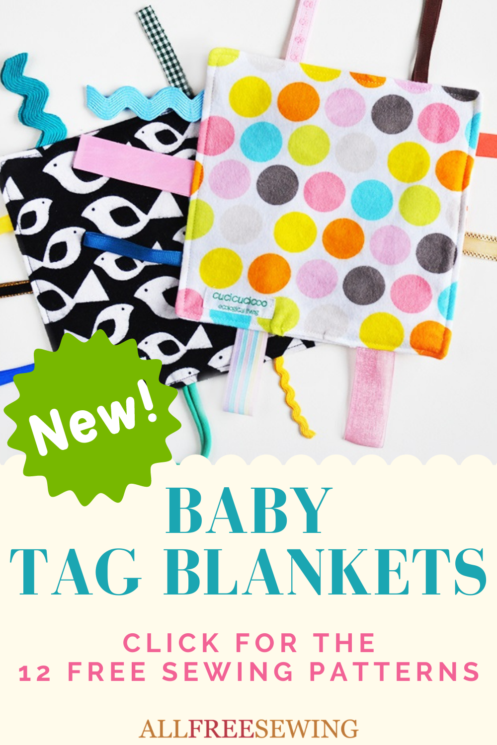 12 Tag Blankets For Babies Patterns Free AllFreeSewing Com
