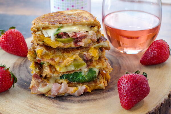 Strawberry Moscato Grilled Cheese Sandwich