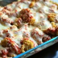 5-Ingredient Chicken Parmesan Ravioli Bake