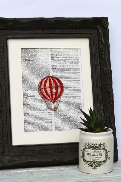Embroidered Dictionary Pages