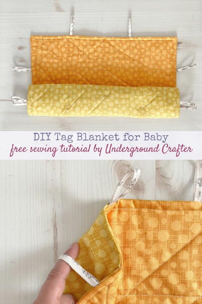 Diy Tag Blanket With Fabric Tags