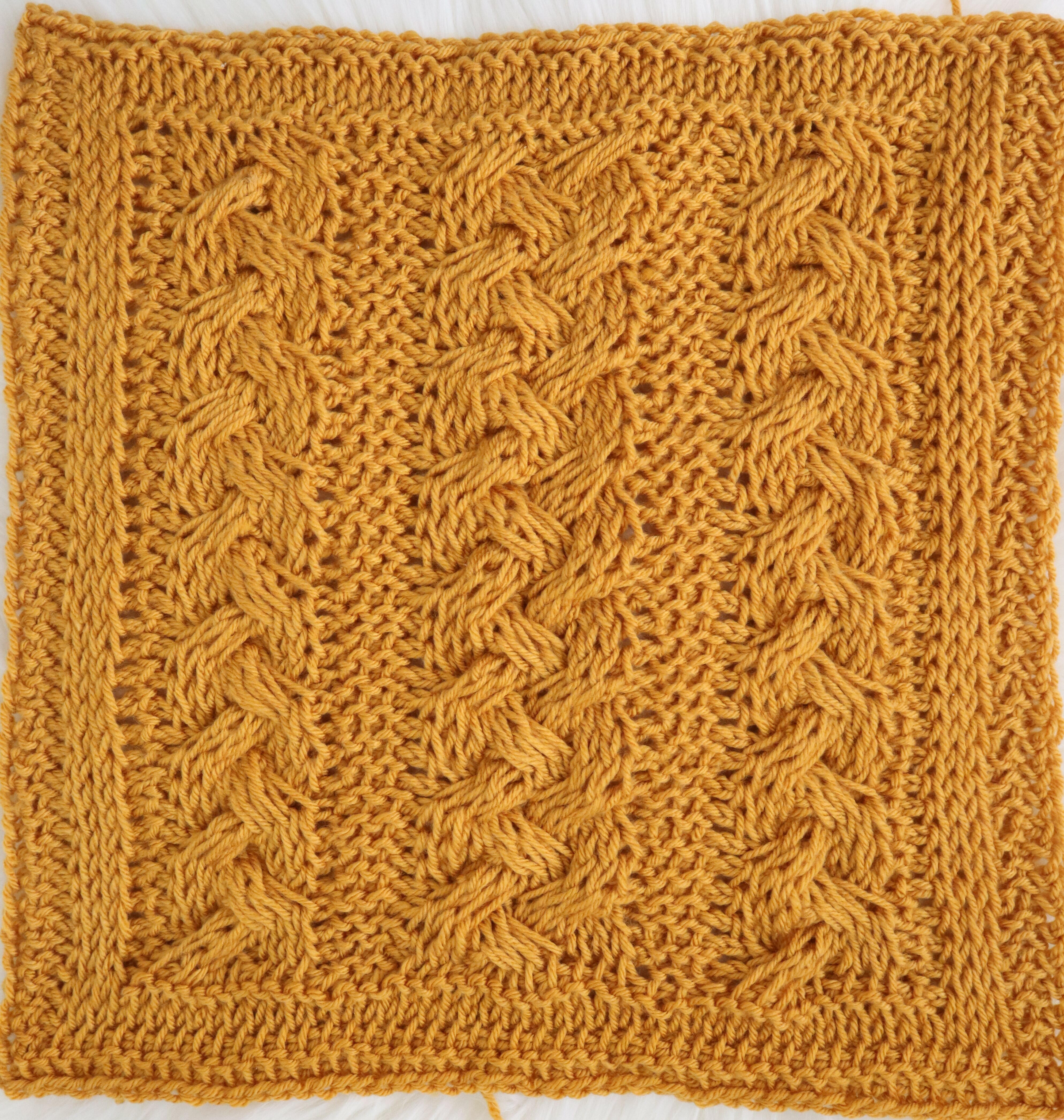 Braided Pattern In Square Braided Cables Square | AllFreeCrochetAfghanPatterns.com