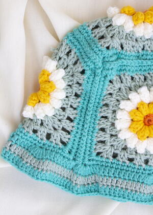 Crochet Daisy Flower Bucket Hat