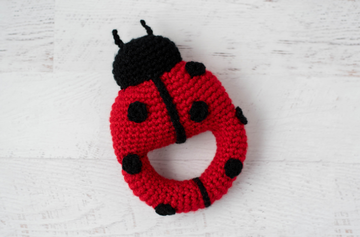 Lady Bug Rattle Crochet Ladybug Rattle | FaveCrafts.com