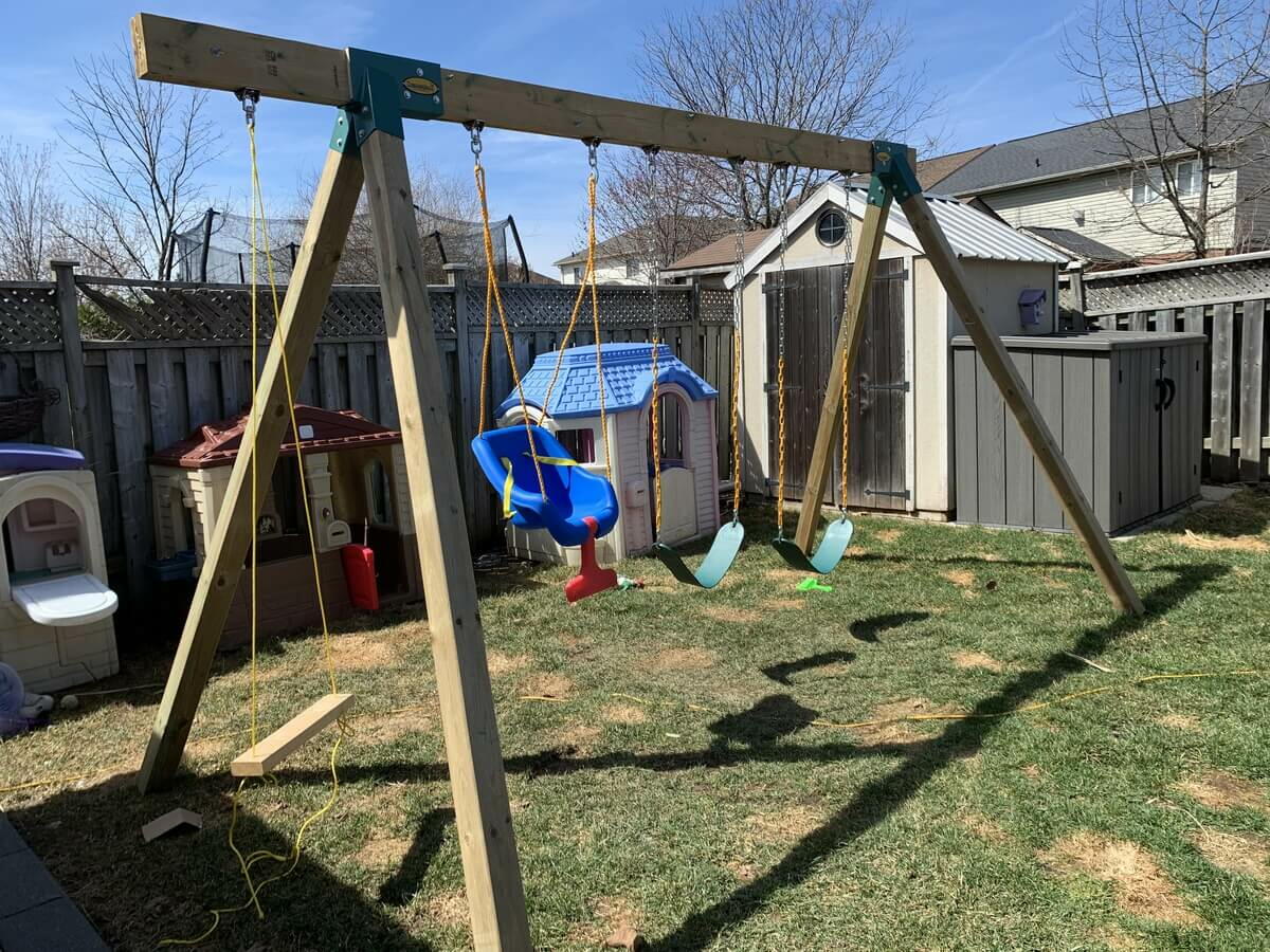 How To Build A Wooden Swing Set | DIYIdeaCenter.com