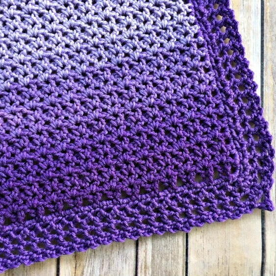 Easy Ombre Baby Blanket