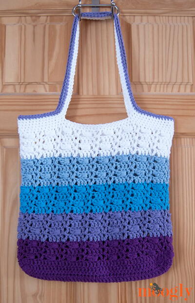 Striped Ombre Tote Bag