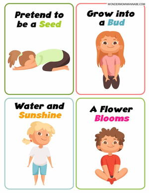 spring themed printable yoga poses for kids allfreekidscrafts com