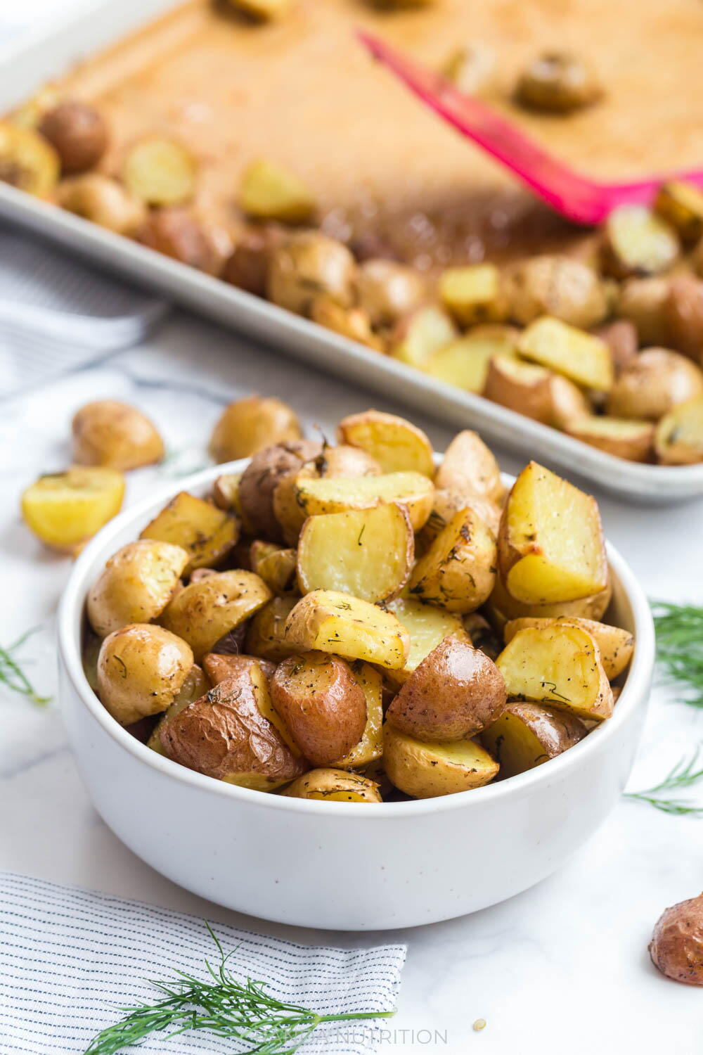Roasted Garlic Dill Potatoes Recipe