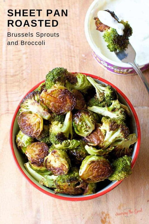 Roasted Brussels Sprouts And Broccoli