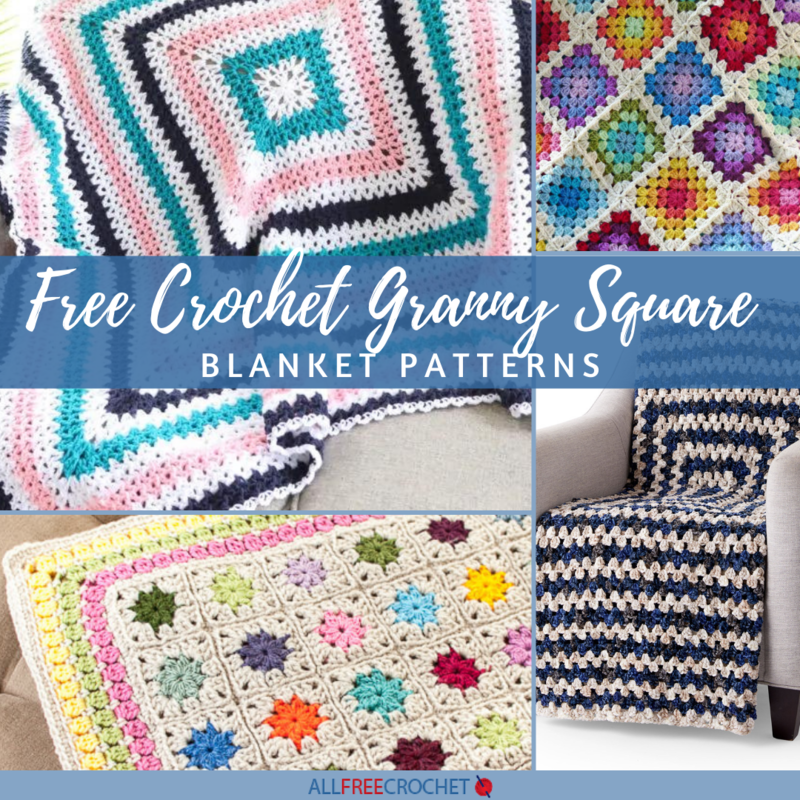 Cheerful Granny Square Baby Blanket AllFreeCrochet com