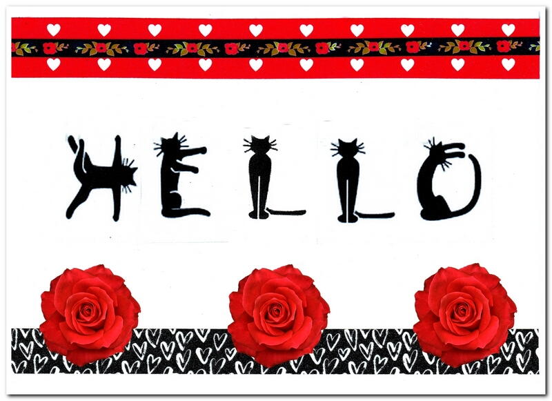 Print Page Hello Free Printable Hello Greeting Card | AllFreePaperCrafts.com