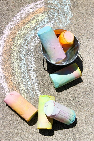 Diy Sidewalk Chalk In Custom Colors
