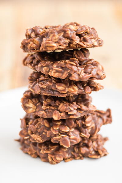 Chocolate Peanut Butter No Bake Cookies