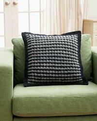 Houndstooth Knit Pillow