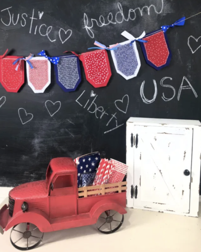 Diy Fabric Garland For 4th Of July