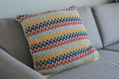 Mosaic Crochet Pillow 