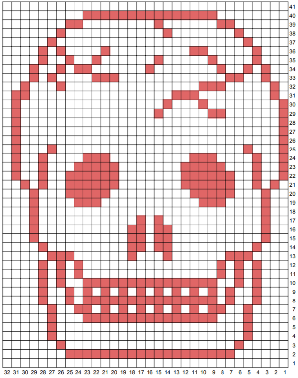 Skull Knitting Chart