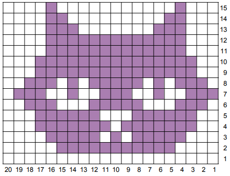 Cat Face Knitting Chart