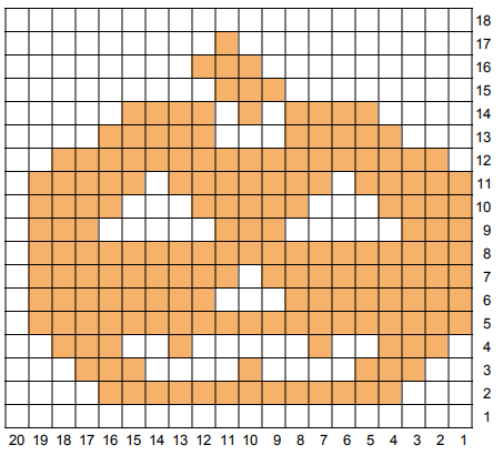 Jack-O-Lantern Knitting Chart