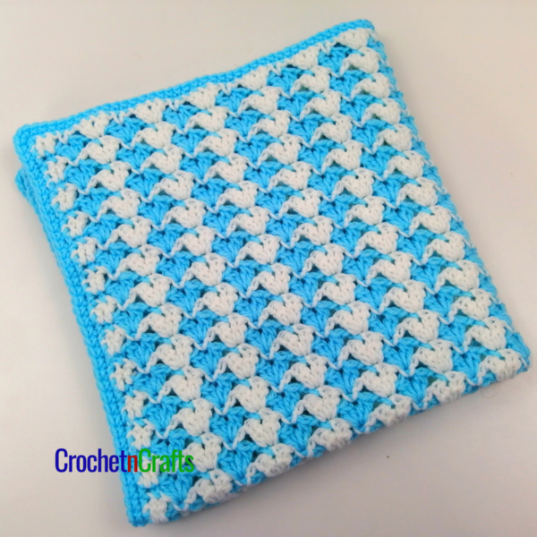 Clustered V-st Crochet Preemie Blanket Pattern