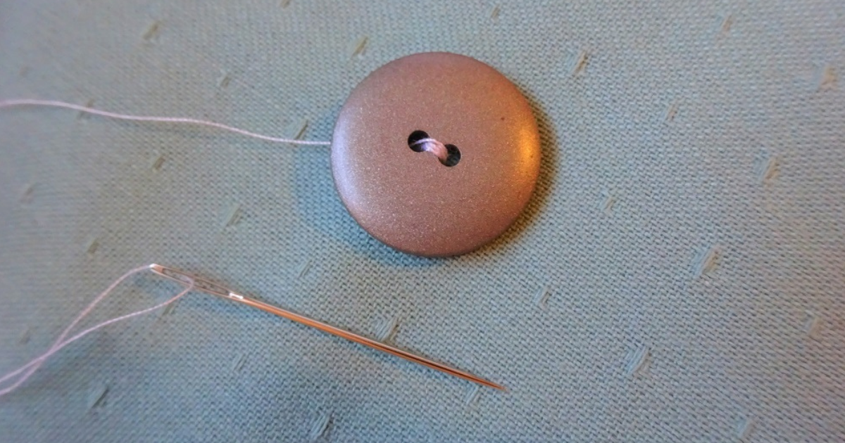 How to Sew a Two Hole Button
