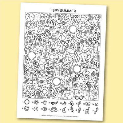 Printable I Spy Summer