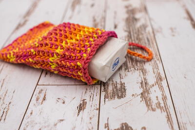 Tiny Bamboo Knit Soap Sack