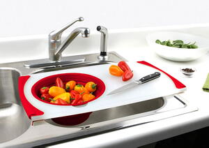 Dexas Over the Sink Cutting Board and Strainer Giveaway