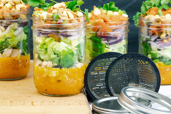 Chicken Salad with Carrot Ginger Dressing