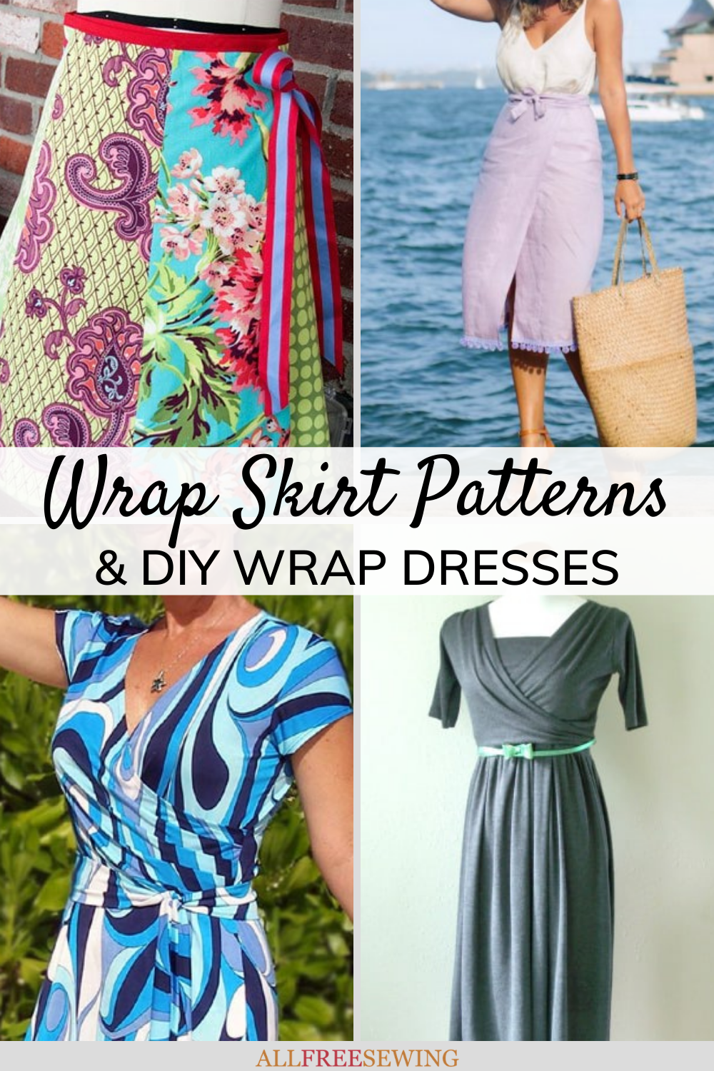15 Wrap Skirt Patterns and DIY Wrap Dresses | AllFreeSewing.com