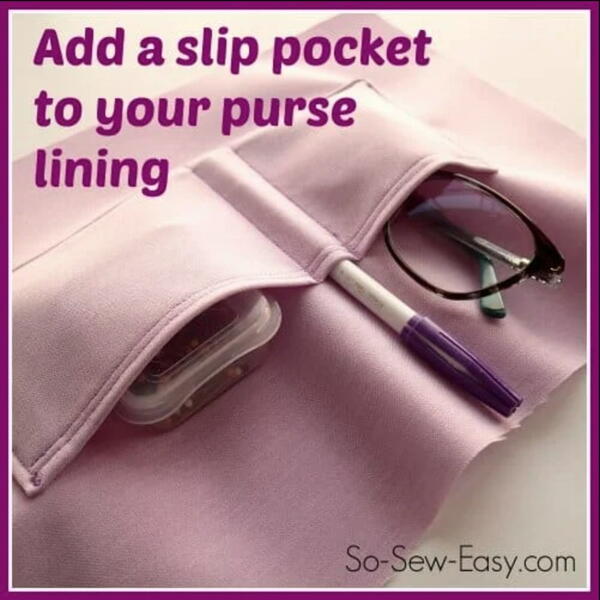 Sew The Perfect Slip Pocket For Your Bag