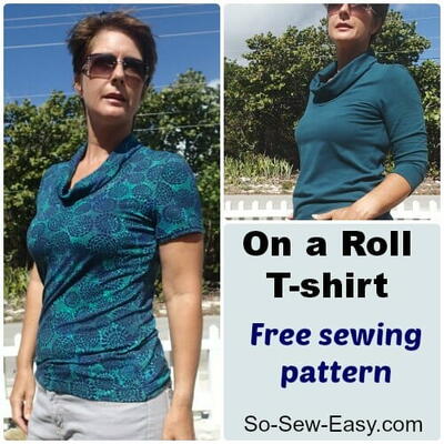 On A Roll T-shirt Free Sewing Pattern