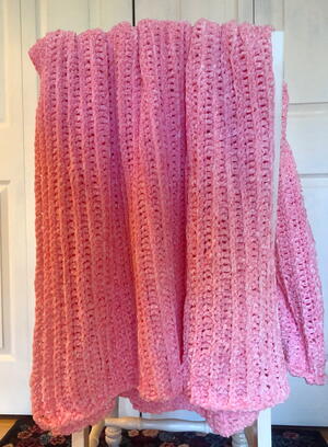 Velvet Yarn Crochet Blanket