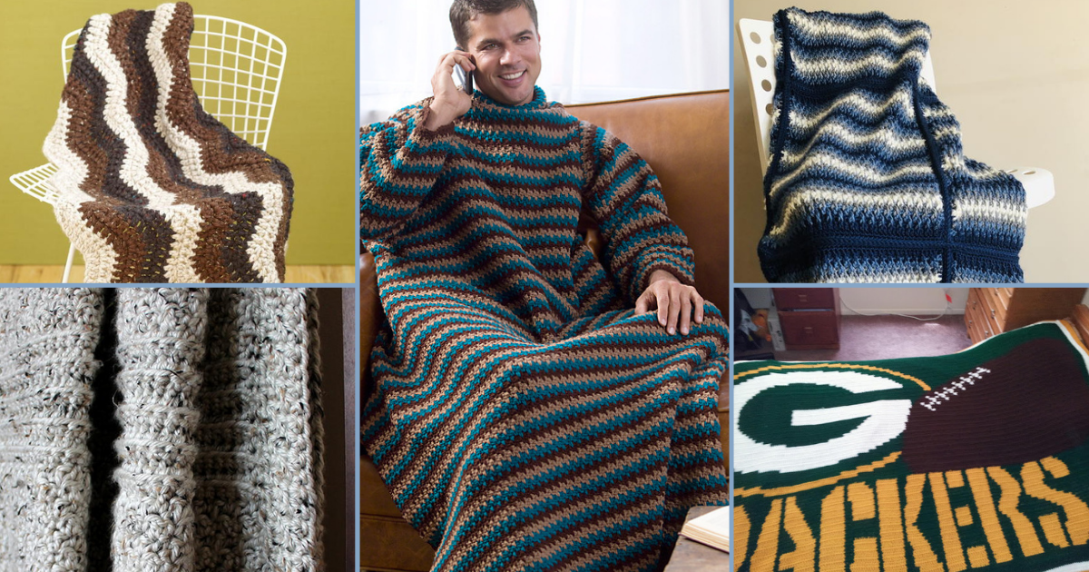 16 Free Masculine Crochet Afghan Patterns