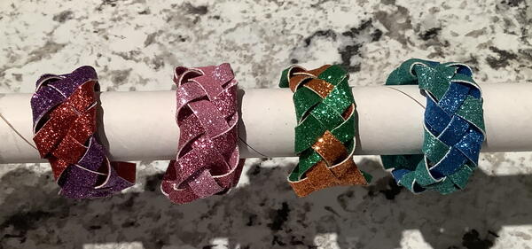 How To Make Faux Leather Brackelets - Weave Style