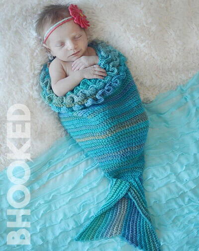 Free Crochet Pattern for Baby Mermaid Cocoon