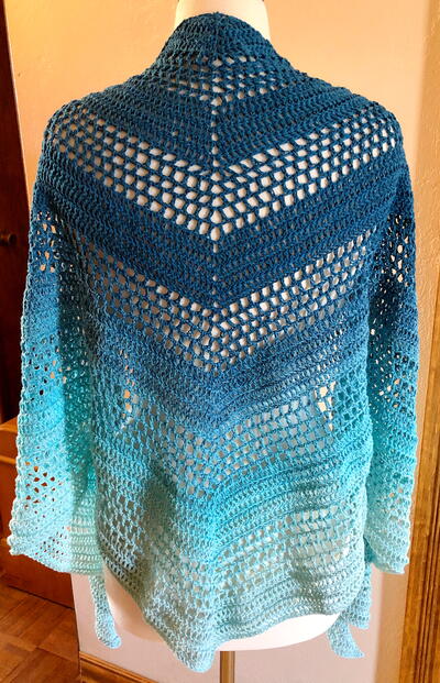 Summer Breeze Crochet Triangle Shawl