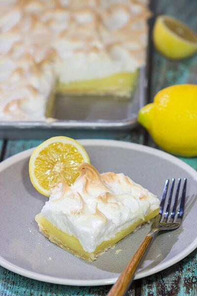 Lemon Meringue Slab Pie