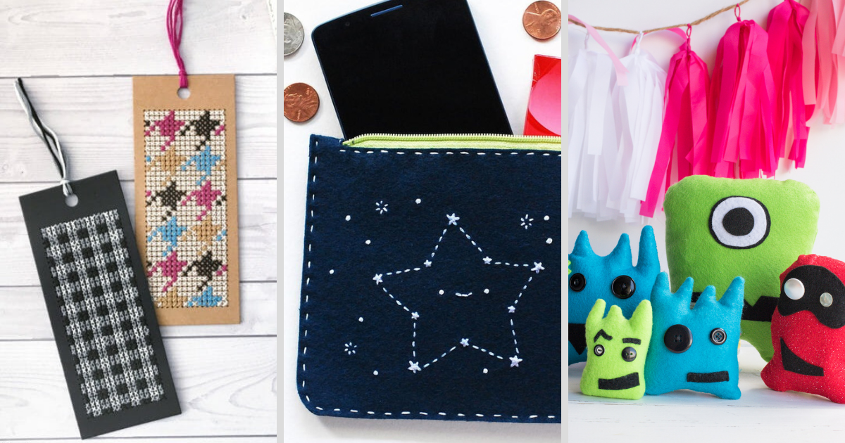 15 Hand Sewing Projects for 10 Year Olds (& Beginners)