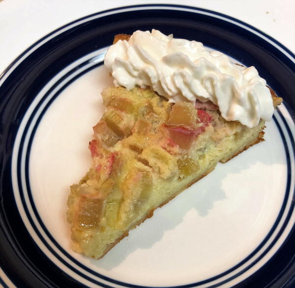 Mom's Crustless Rhubarb Pie