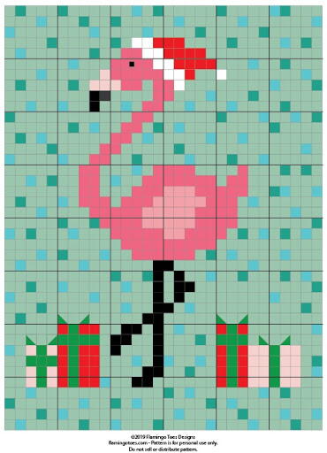 Festive Flamingo Christmas Quilt Pattern