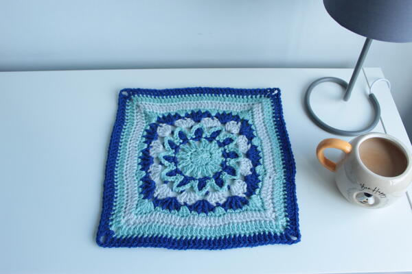 Turquoise Delight Crochet Granny Square